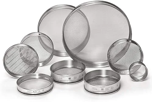 Sieve mesh, Standard Laboratory Test Sieve Filter mesh Screen mesh Sample Sieve Soil Sieve Inspection Pharmacopeia Sieve Dia 20cm 12-200mesh – (Color: 150 mesh(0.1mm))