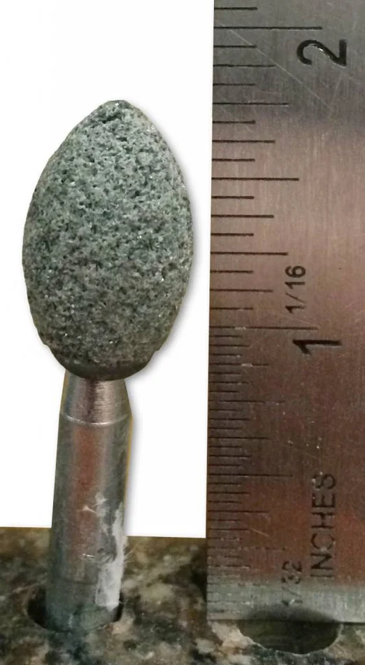 Silicon Carbide Mounted Stone #42 1/2×7/8 (1/4” Shank)
