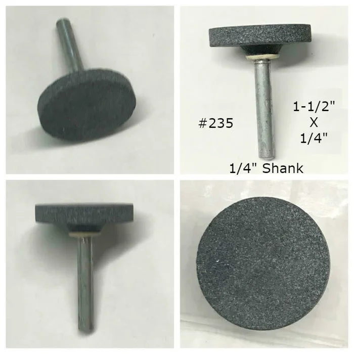 Silicon Carbide Mounted Stone Disc #235 1-1/2×1/4 (1/4 shank) CU