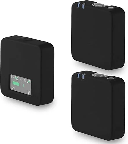 Silicone Protect Case for RODE Wireless GO I II Microphone, Mic Silicone Case Cover for RODE Wireless GO 1 & 2 Accessories Microphone System (Black)