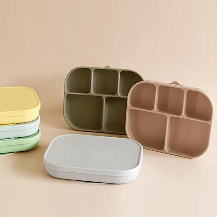 Silicone Suction Toddler Plate Grip Food-grade For Kids Dinnerware Cocoa, 8.82×7.09×1.69″