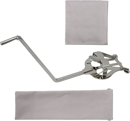 Silver Marching Lyre ClampOn Round Jack Metal Plating Marching Music Clip Lyre for Saxophone