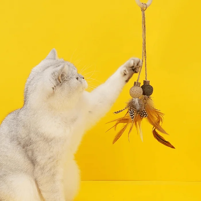 Silver Vine Cat Toy Shuttlecock