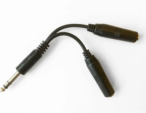 Silverline Y Cable Drum Splitters Compatible with Alesis V-Drums – Stereo TRS Male to 2X Mono TS Females