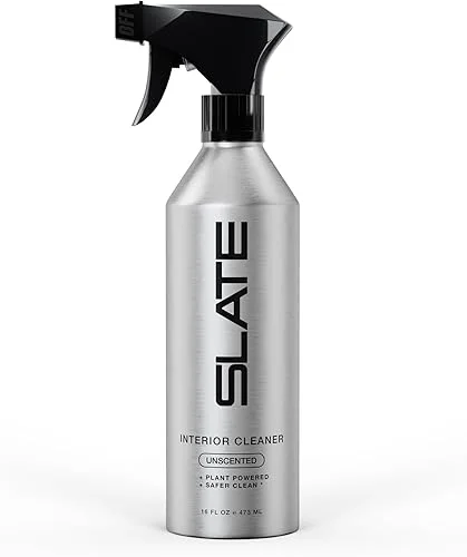 Slate Car Interior Cleaner – Powerful Plant-Based Formula Removes Dirt, Car Seat Cleaner, Vegan Leather Safe, Biodegradable, Prop 65 Compliant – Unscented, 16oz
