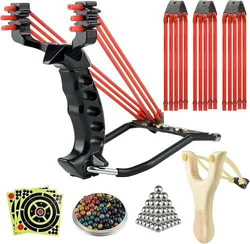 Slingshot,Wrist Sling Rocket Professional Hunting Sling Shot with Solid Wooden Slingshot,Outdoor, Hunting-for Kids/Children/Adult