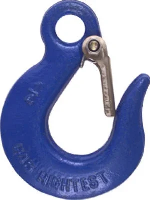 Slip Hook With Latch, Blue, 1/4 In.