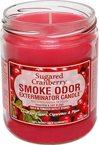 Smoke Odor Exterminator Candle, Sugared Cranberry, 13 oz