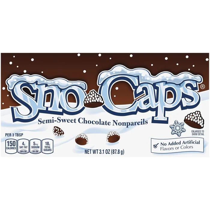Snow caps Semi Sweet Chocolate Nonpareils (1) 3.1oz Box