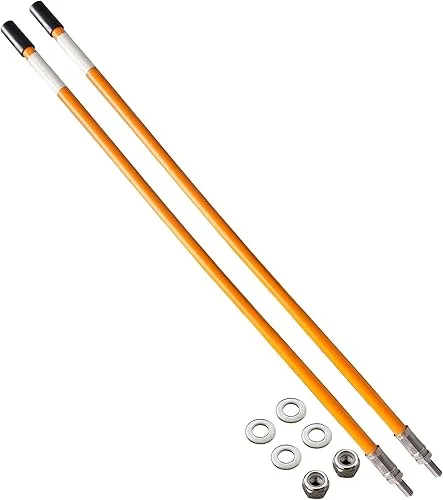 Snow Plow Blade Markers Guides Kit Solid 24''Orange Internal Steel Wire Filling for Most Blizzard Boss SNO-Way Western Meyer Polaris plow Mark The Edge of The Plow,Never Break