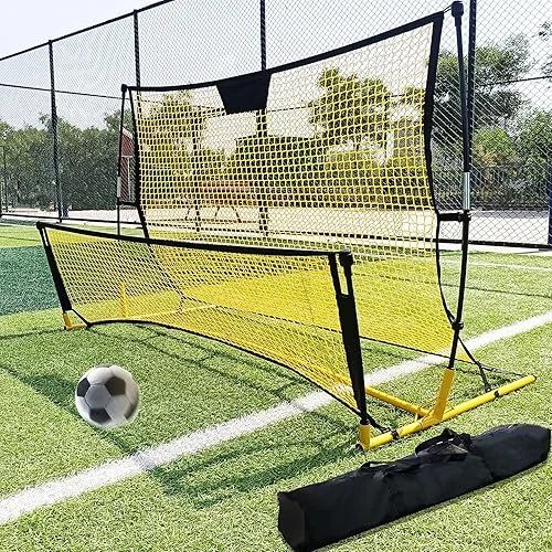 Soccer Rebounder, Portable Soccer Trainer, Rebounder Net for Volley, Passing, and Solo Training