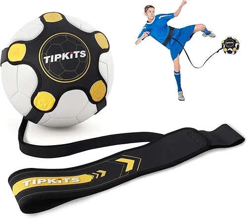 Soccer Training Equipment for Kids Adults, Solo Soccer Trainer Belt, with Upgraded Leather Fixation