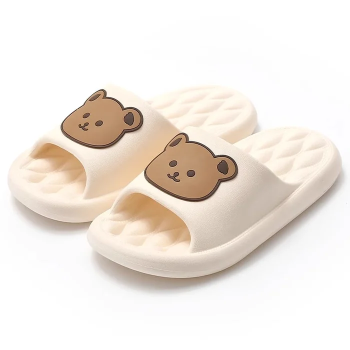 Soft and comfortable cute slippers dormitory slippers for women in summer white 1 pair sizes 36-37