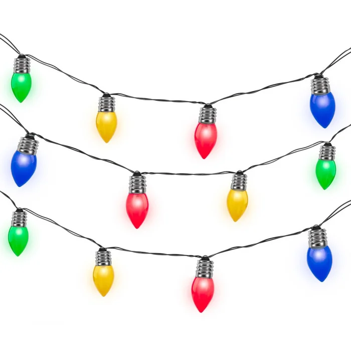 Solar Multicolor 12-LED Bulb String Light (1- to 4-Pack)