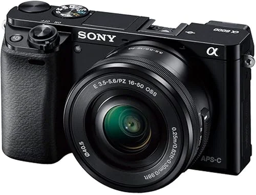 Sony Alpha a6000 Mirrorless Digitial Camera 24.3MP SLR Camera with 3.0-Inch LCD (Black) w/ 16-50mm Power Zoom Lens (Renewed)