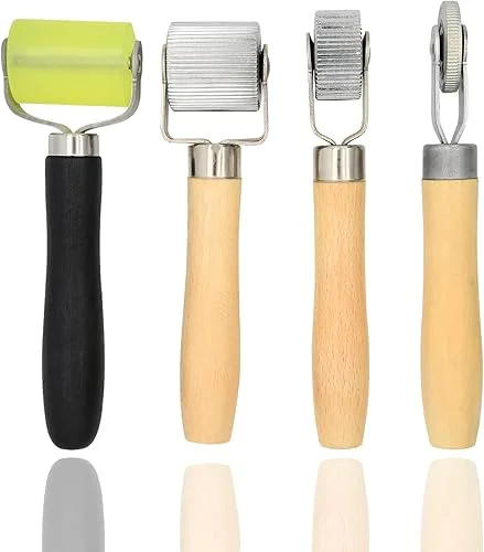 Sound Roller, Sound Deadener Roller Tool Car Sound Deadening Roller Sound Deadener Roller Set, Seam Roller, Bearings Equipped Automotive Audio Sound Deadening Application Wheel Roller 4 Pcs