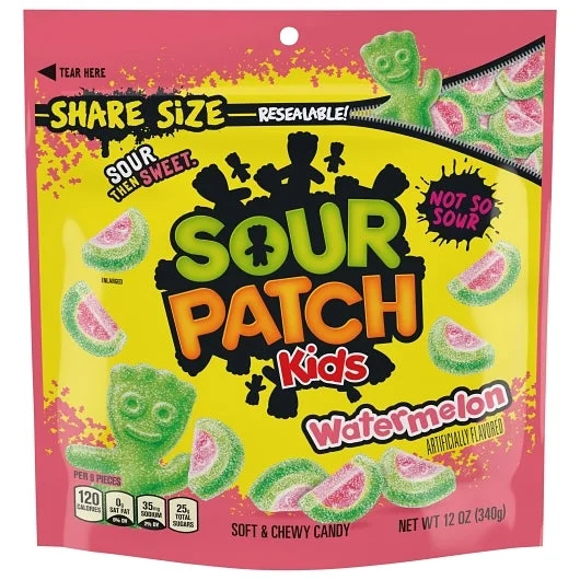 Sour Patch Watermelon Gummy Candy Bag-12 oz.-12/Case