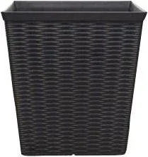 Southern Patio Hdr-054771 Square Jamaica Wicker Planter Brown – 15 In.