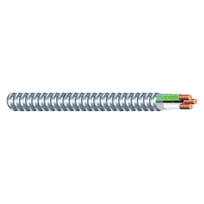 Southwire Armorlite 68580021 Armored Cable, 12 AWG Cable, 2 -Conductor, Copper Conductor, THHN/THWN Insulation