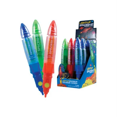 Spaceship Glow Squeeze Candy (12pc)