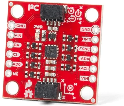 SparkFun 9DoF IMU Breakout-ICM-20948 Low Power I2C & SPI Enabled 9 axis Motion Tracking Includes Logic Shifter Qwiic Connection GPIO pins Digital Motion Processor Accelerometer Gyroscope Magnetometer