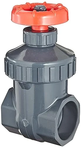 Spears PVC Gate Valve, Non-Rising Stem, Viton O-Ring, 1′ Socket