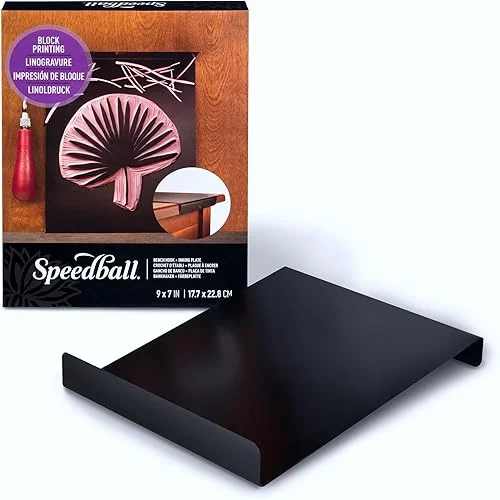 Speedball Bench Hook and Inking Plate for Block Printing Carving, 9’x7′, Made in USA