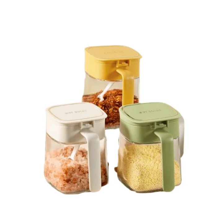 Spice Box Set Kitchen Household Salt Shaker Sealed Moisture-proof Seasoning White Yellow Green Combo