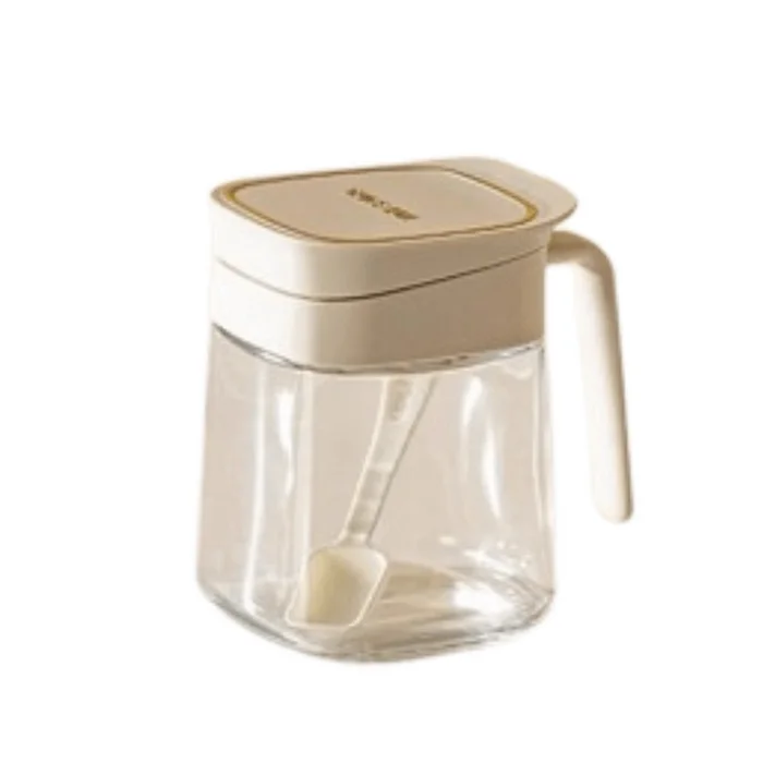 Spice Box Set Seasoning Jar Kitchen Household Sealed Seasoning Jar Salt Shaker Oil Jar Ivory 1pc