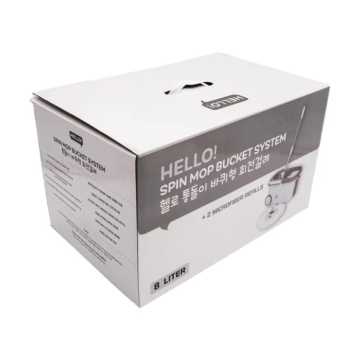 Spin Mop Bucket + 2 Microfiber Pads