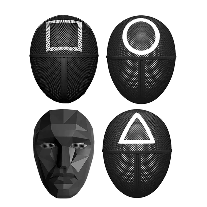 Squid Game Masquerade Cosplay Face Mask (4-Pack)