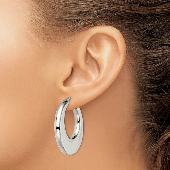 Stainless Steel Hollow Hoop Earrings