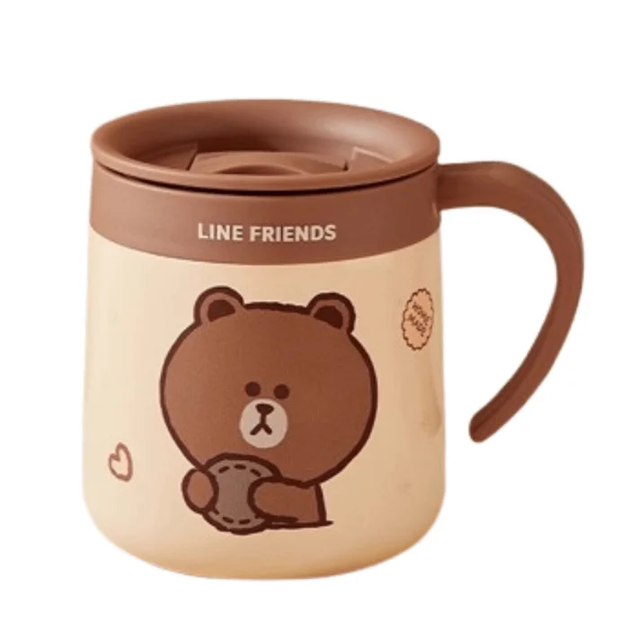 Stainless Steel Mug Insulated Mug Women Office Coffee Mug 380ML BROWN Model 1pc