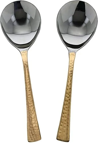 Stainless Steel Serving Spoons, Set of 2 Indian Tableware Serving Tableware for Household and Kitchen