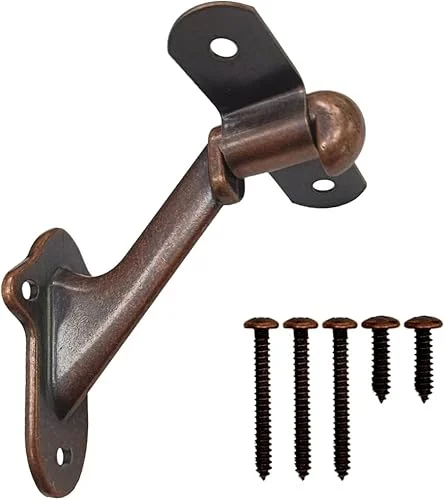 Stair Handrail Brackets Wooden Railing Support Antique Bronze, 3 Pack | HOWTOOL