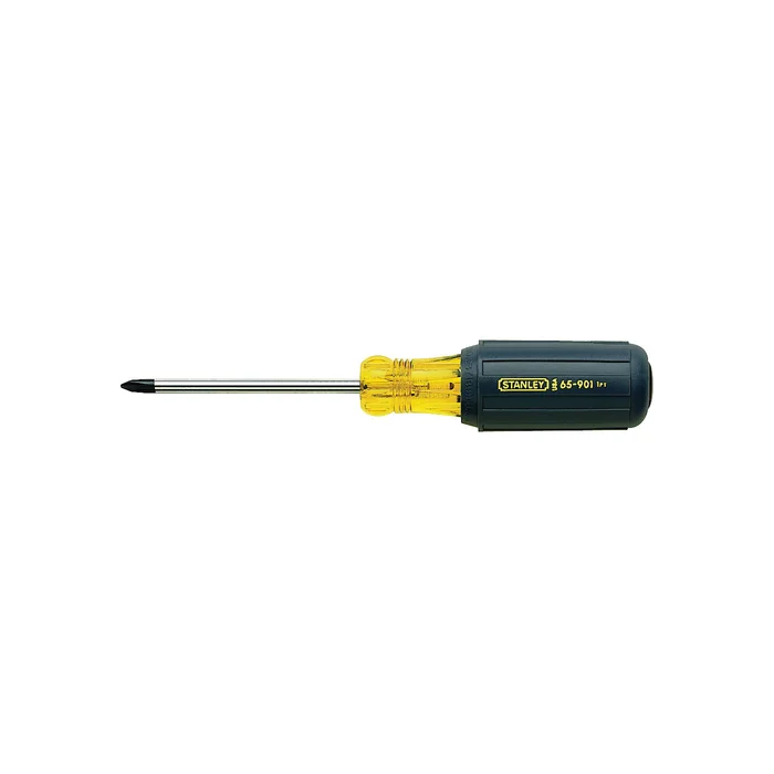 STANLEY 65-901 Screwdriver, #1 Drive, Phillips Drive, 6-3/4 in OAL, 3 in L Shank, Vinyl Grip Handle