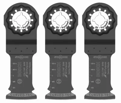 Starlock Plunge Cut Blade, Carbide, 1.25 In., 3-pk.
