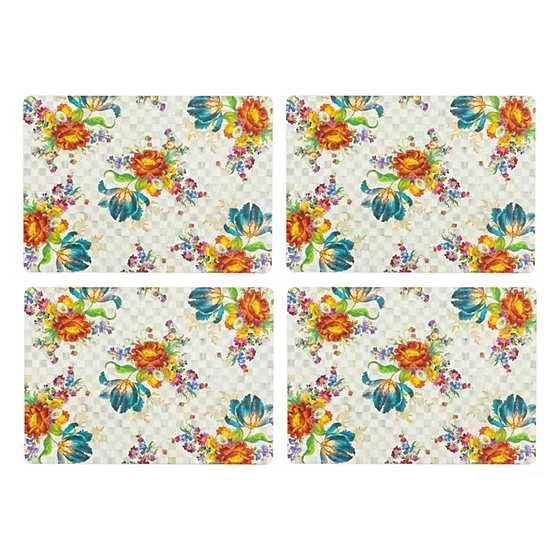 Sterling Flower Market Cork Back Placemats – Set 4