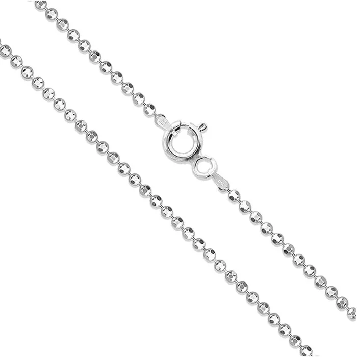 Sterling Silver Diamond-Cut Bead Chain