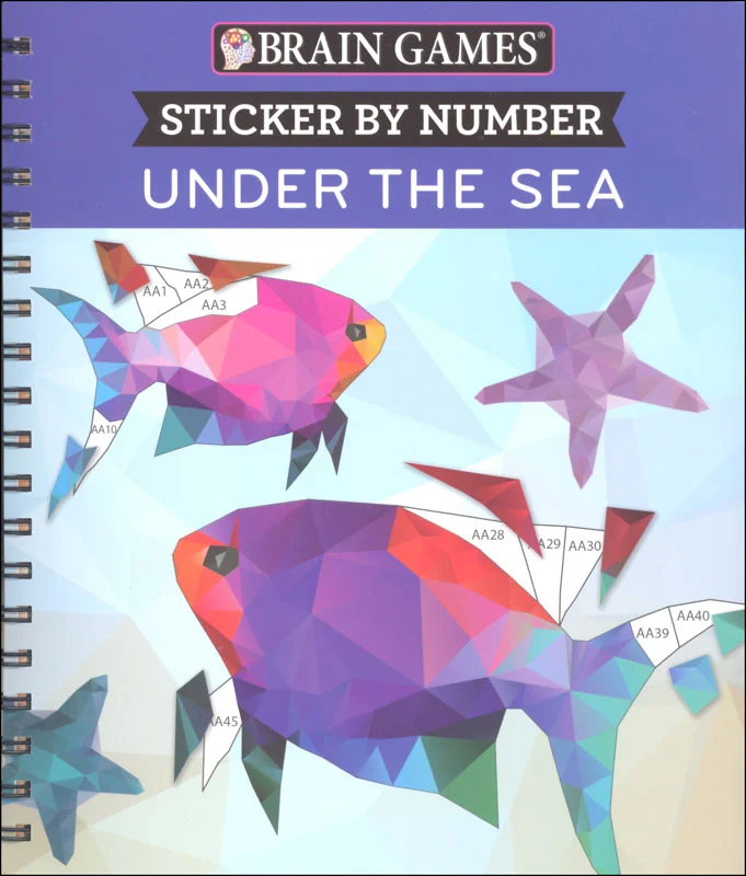 Sticker by Number – Under the Sea (Brain Games) 156 pages