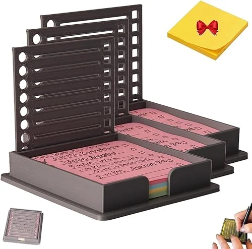 Sticky Note Stencil Template with Sticky Note,Post It Template Stencil,Post It Note to Do List Stencil,Post It Note Holder with Stencil,Post It Note Dispenser,Post It Note Template(3pcs)