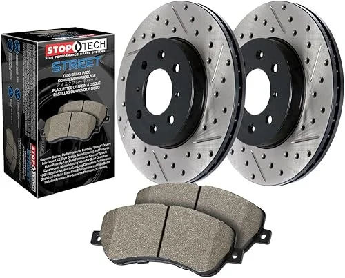 StopTech 938.33503 Street Axle Pack Drilled and Slotted Rear Brake Kit