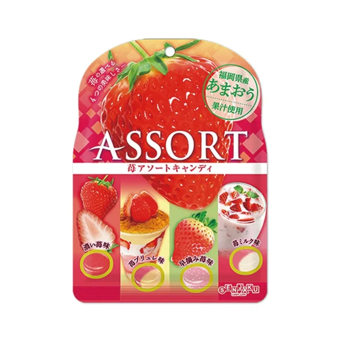 Strawberry Candy Four Flavors Strawberry Sandwich Juice Candy 85g