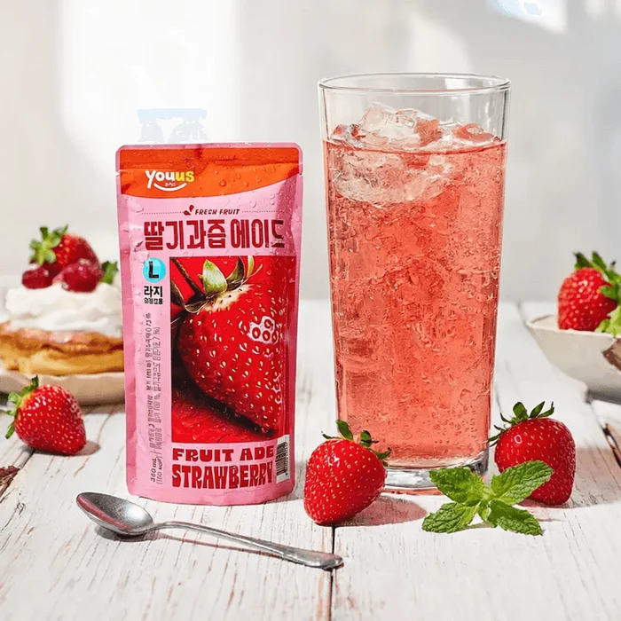 Strawberry Juice Aid L Ice Pouch Drink 11.49 fl oz【GS25 Selected】