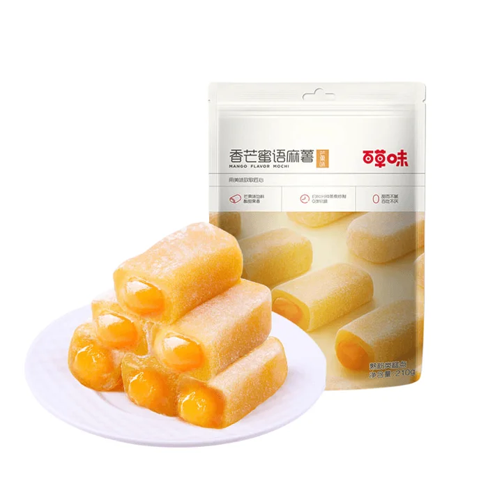 Stuffed sesame potato glutinous rice cake with Mango flavor 210g/ bag