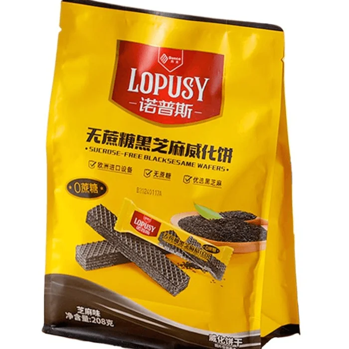 Sugar-free Black Sesame Flavored Wafers 208g*1 Bag