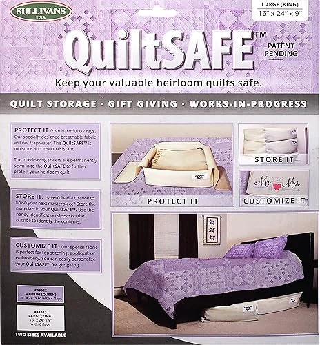 Sullivans 48513 Quiltsafe Storage Bag, 16′ x 24′ x 9′
