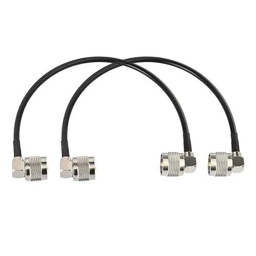 Superbat PL-259 Jumper Cable UHF (Pl259) Male to Male Low Loss Digital RG58 Coax Cable (12 Inch RG58) for HAM Radio CB Radio,Antenna Analyzer,Dummy Load,SWR Meter 2-Pack