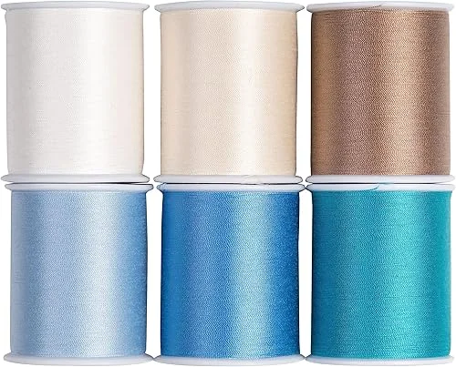 Superior Threads Sew Complete Polyester Sewing Quilting Thread 300 Yard Spool 6-Pack (Seaside)