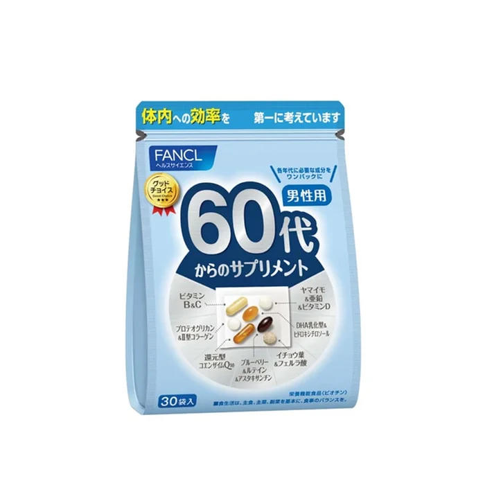 Supplements For Men In Their 60s 30-Day Supply 30 Bags